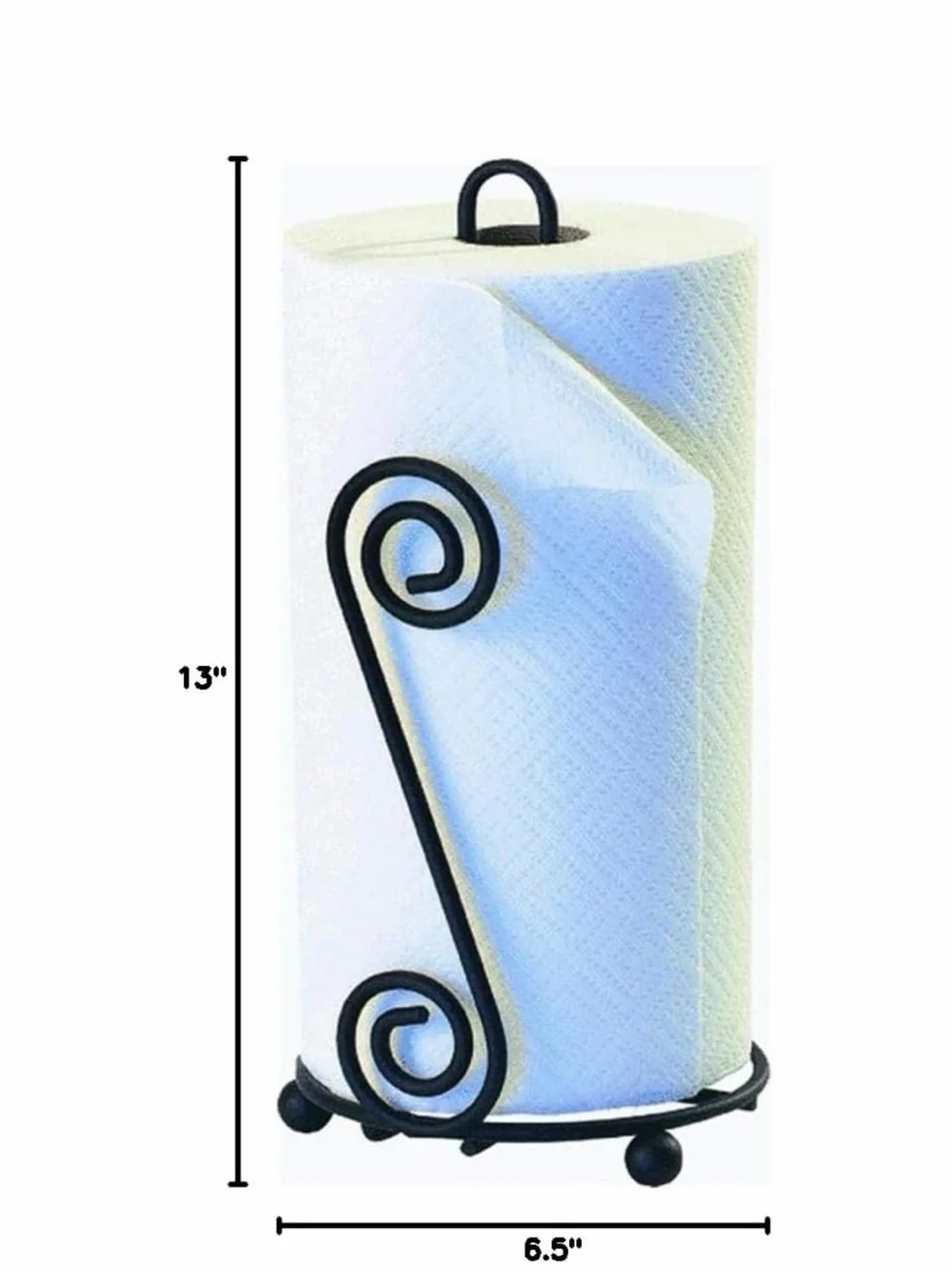 Black Scroll Paper Towel Holder - Home Bath